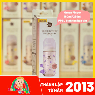 Bình Sữa PPSU Bebegrow Green Finger 160ml / 280ml – Chống Đầy Hơi, Chống Tràn, Nhựa PPSU