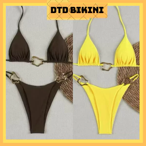 Bikini DTD áo tắm hai mảnh bassi thiết kế khoen ốc cao cấp full màu
