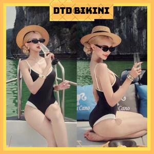BIKINI DTD - Bodysuit hai dây nữ viền nổi chất thun gân co dãn.