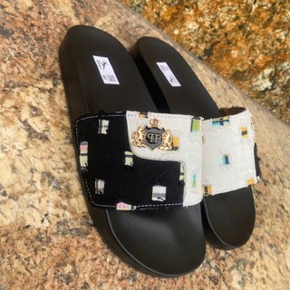Dép Lê Nam Nữ Quai Ngang Chất Liệu JEAN cao Cấp Gắn Mác Vương Niệm HOTREN 2026 Đế PU Êm Mềm SIZE 36-43