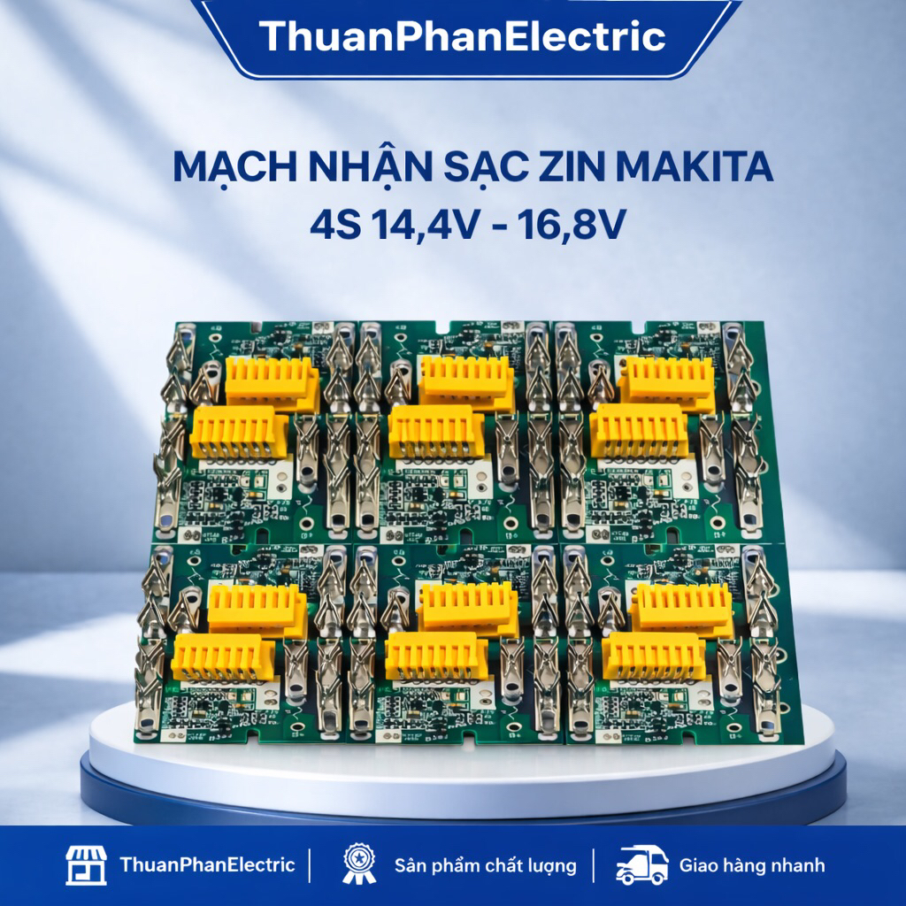 [Mẫu có cân bằng] Mạch 4s nhận sạc zin makita, BMS 14,4V-16,8V