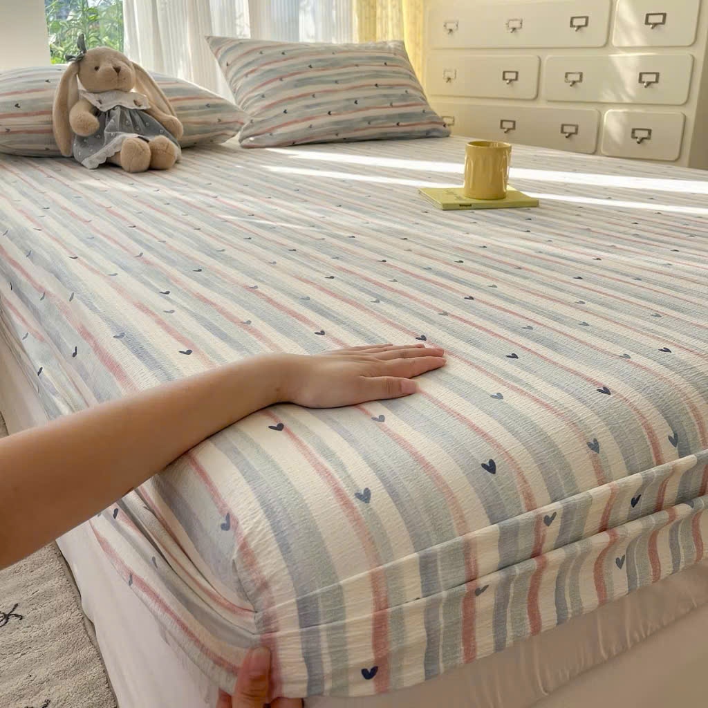 Set Ga + 2 vỏ gối đầu cotton icy mềm mại, thoáng mát thấm hút mồ hôi nằm không bí nóng