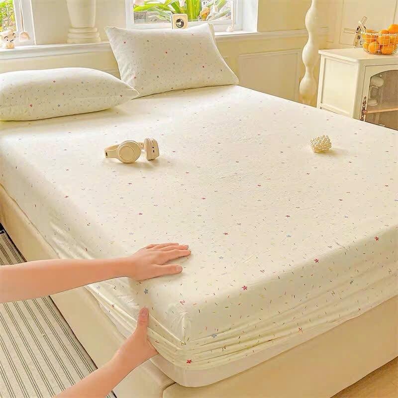 Ga giường ko kèm vỏ gối cotton icy mềm mát thoáng khí dùng cho mùa hè