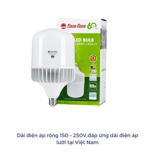 (Hỏa Tốc 4h) Bóng đèn led bulb TRỤ Rạng Đông Bảo hành 24 Tháng 1 đổi 1, 20w, 30w, 40w, 50w, 60w, 80w MODEL Bulb Trụ