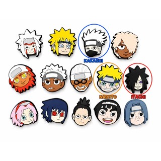 Set Charm Naruto Làng Lá Kakashi Naruto Sasuke Sakura Itachi Jiraiya Minato Madara Gaara Lee Shikamaru 3D Cute DỄ THƯƠNG