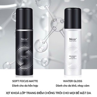 Xịt Khóa Nền MakeNICOR 24h 100ml, Xịt Cố Định Lớp Trang Điểm Dưỡng Ẩm Lâu Trôi, Kiềm Dầu và Chống Mồ Hôi, Vân Thỏ Beauty