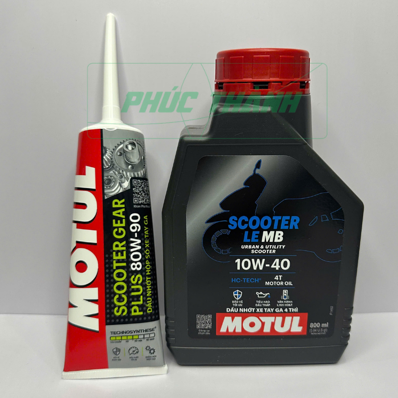 Combo Nhớt Xe Tay Ga MOTUL SCOOTER LE 4T 10W40 800ml + Nhớt Láp Motul 120ml - Chính Hãng