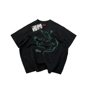 Áo thun BOXY Unisex DREVE " DRAGON " // BLACK // 100% Cotton