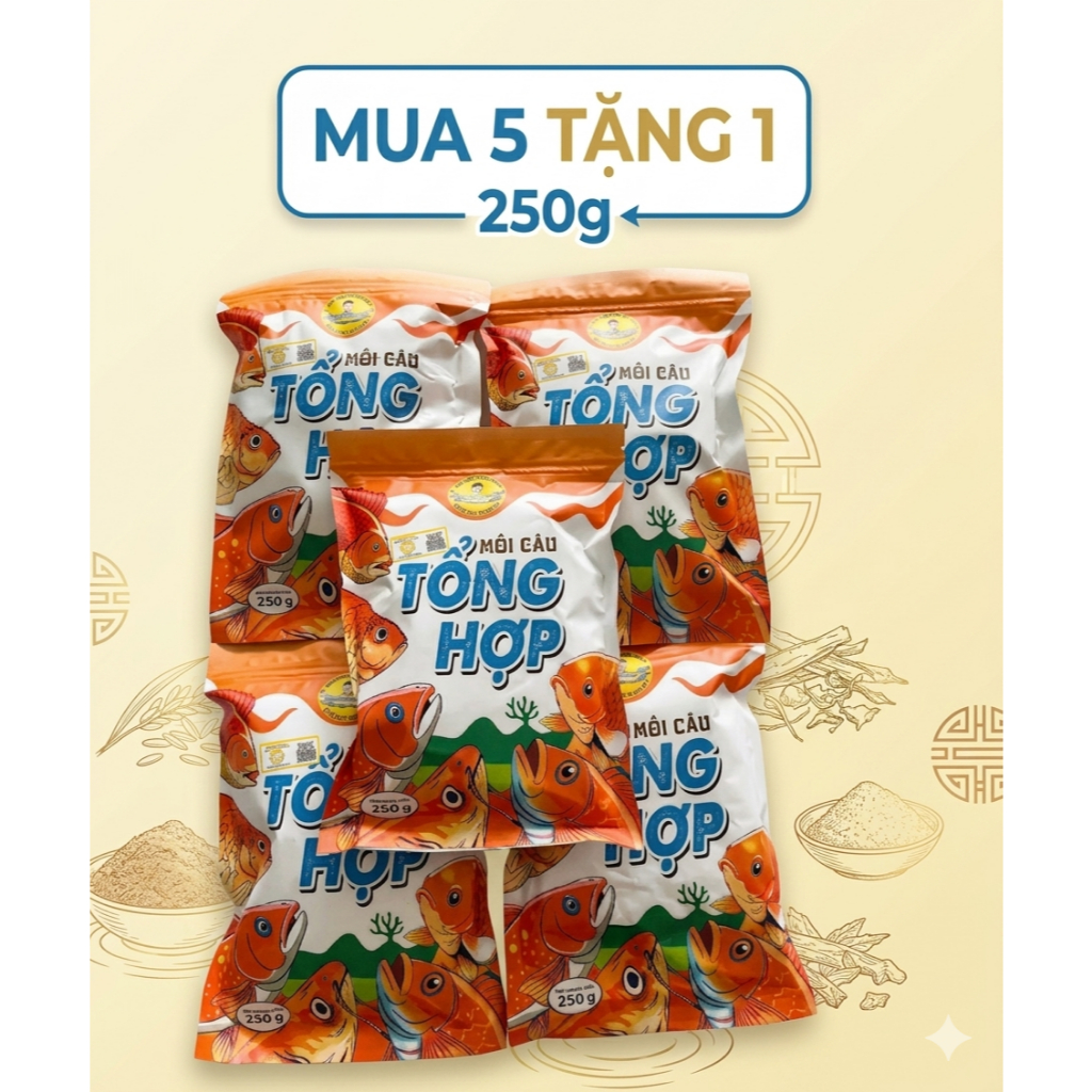 (Combo Mua 5 Tặng 1) Mồi Câu Biệt Đội Săn Hàng - Mồi Câu Tổng Hợp Biệt Đội Săn Hàng 250g