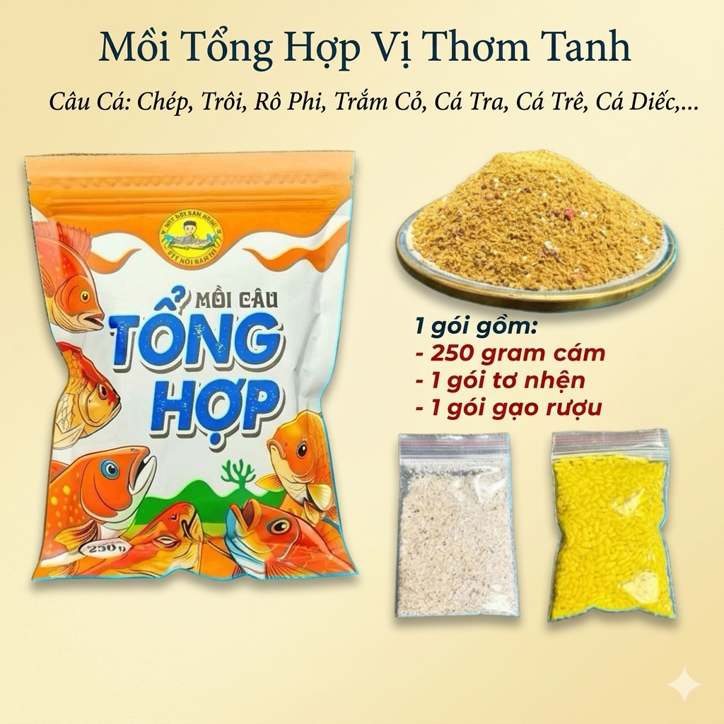 (Combo Mua 5 Tặng 1) Mồi Câu Biệt Đội Săn Hàng - Mồi Câu Tổng Hợp Biệt Đội Săn Hàng 250g