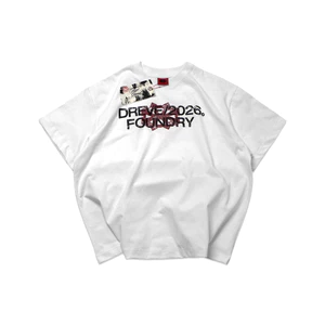Áo thun BOXY Unisex DREVE " LOGO " // WHITE // 100% Cotton