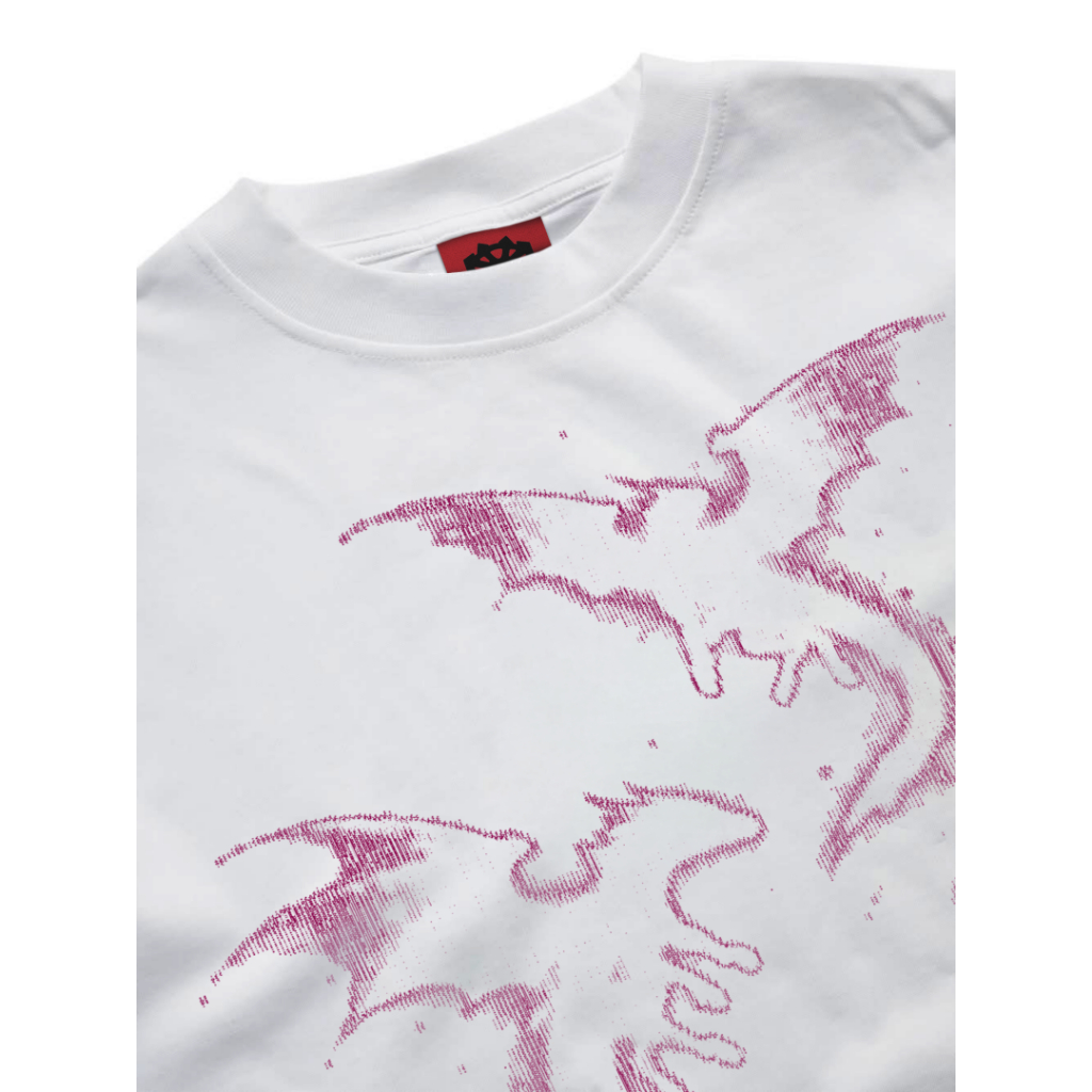 Áo thun BOXY Unisex DREVE " DRAGON " // WHITE // 100% Cotton