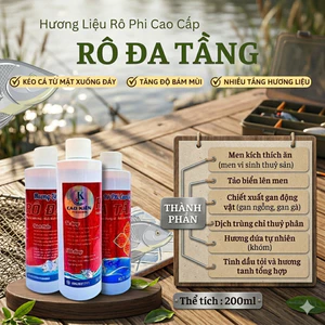 Hương Liệu Rô Đa Tầng 200ml, Tinh Mùi Câu Cá Rô Phi Siêu Nhạy