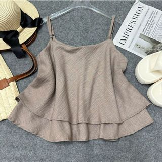 Áo hai dây nữ bigsize dáng babydoll tầng xòe nhẹ chất linen mát 3 màu trắng đen xanh form rộng che bụng A354