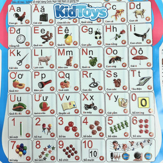 Bảng chữ cái điện tử KidToys – bảng học thông minh treo tường cho bé