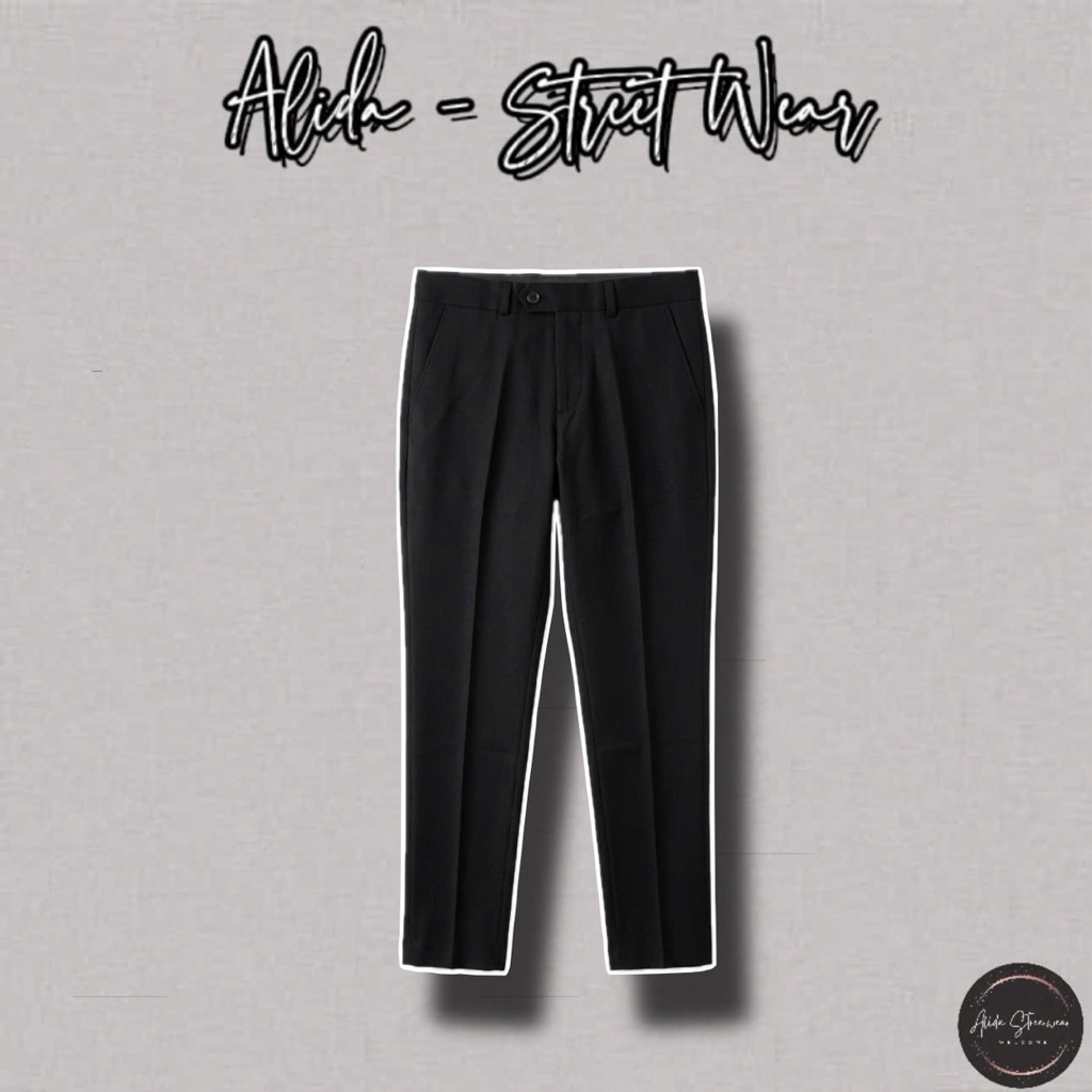 ⚡️[Hight Quality] Quần Âu Trơn Nam Nữ Alida Street Wear Pants - Màu Đen Tuyền Chất Liệu Cao Cấp Loại 1