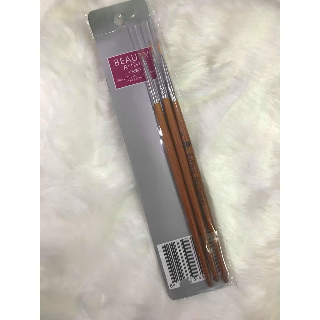 Bộ Bút Cọ Vẽ Nét Gel 3 cây EzFlow Nail Art Brush Pen