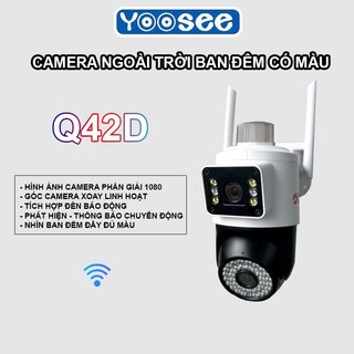 Camera Wifi Ngoài Trời Q42 Siêu Nét 15MP, Đàm Thoại 2 Chiều Thực, Cảnh Báo Chốn...