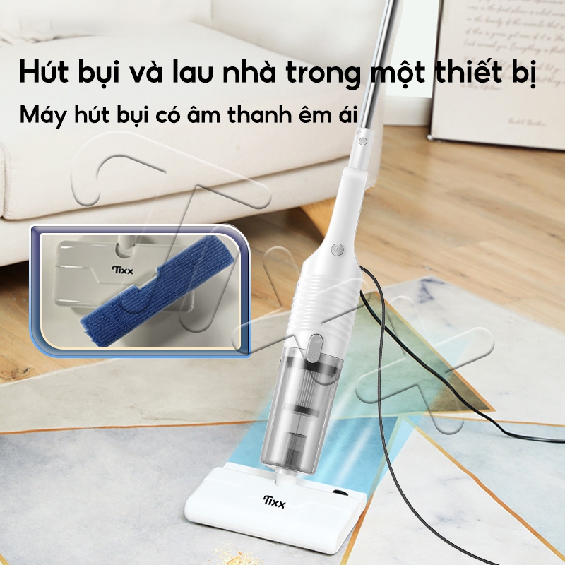 TIXX Máy hút bụi cầm tay 2 trong 1 Hút bụi & lau nhà trọng lượng nhẹ chỉ 1.2kg máy hút bụi đa năng