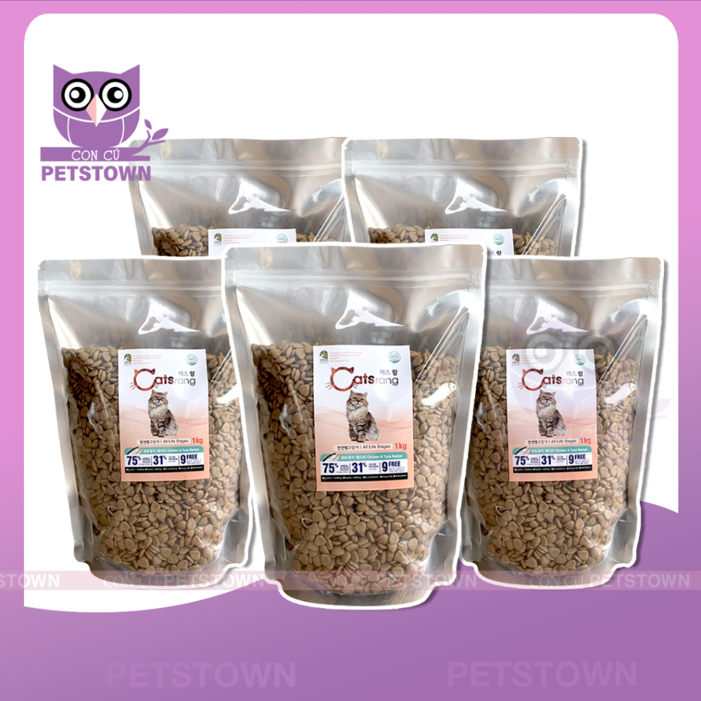[5KG/COMBO ƯU ĐÃI] Thức ăn hạt Cho Mèo Mọi Lứa Tuổi Catsrang/Cat's Eye chính hãng
