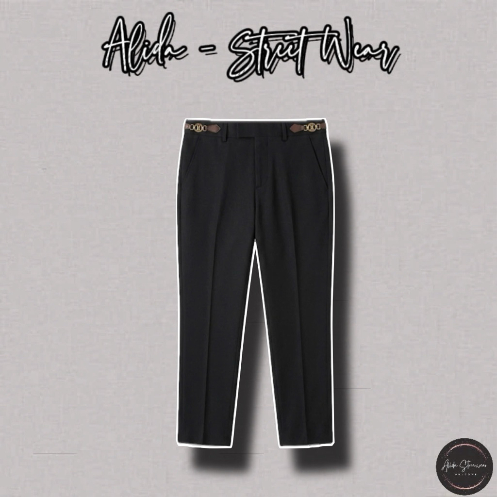 ⚡️[Hight Quality] Quần Âu Nam Nữ \/ Trouser Pants - Điểm Nhấn Tag Da 2 Bên Cao Cấp Đơn Giản