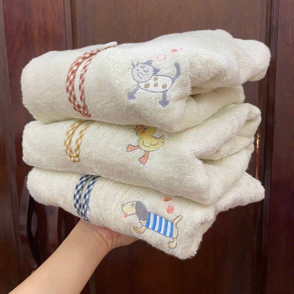 (BomoHouse) Khăn choàng tắm cho bé unisex dư xịn (<28 kg)