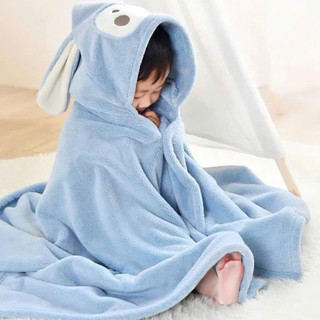 Áo choàng tắm, khăn tắm có mũ kèm cúc bấm cho bé