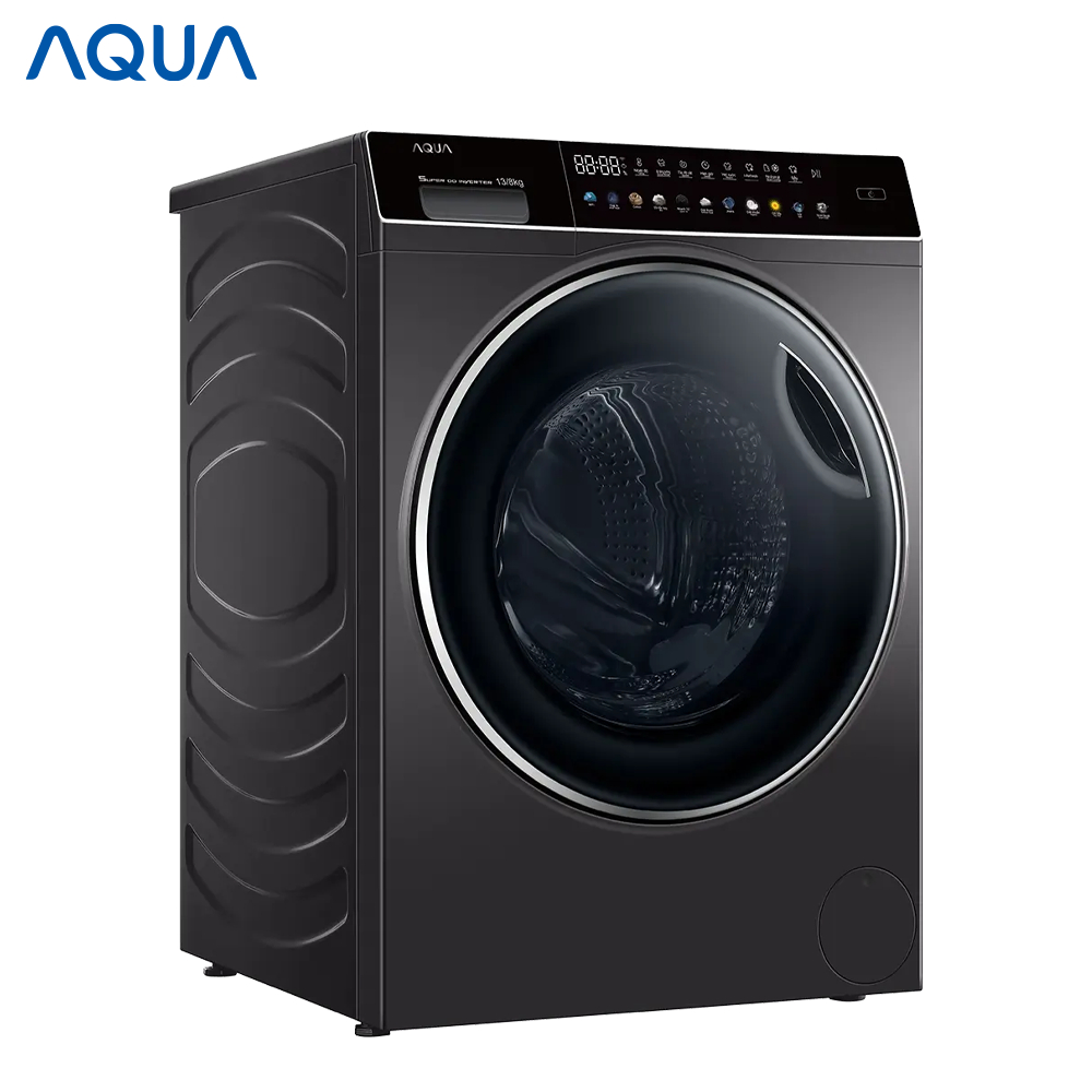 Máy giặt sấy cửa trước Aqua Inverter giặt 13KG - sấy 8KG AQD-DH1300H.PS - Miễn phí giao hàng toàn quốc - Hỗ trợ lắp đặt