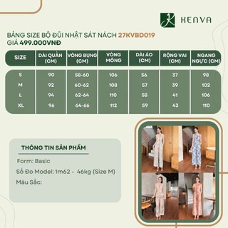 (Sẵn)27KVBD019 Đồ Bộ Nữ Ken va Chất Đũi nhật Cao Cấp Áo sát nách Quần dài