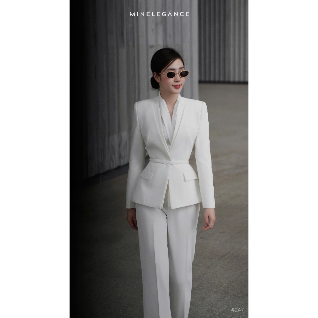 MINELEGÁNCE- SÉT VEST TIM CỔ KIỂU CÔNG SỞ, SANG TRỌNG - MIN247