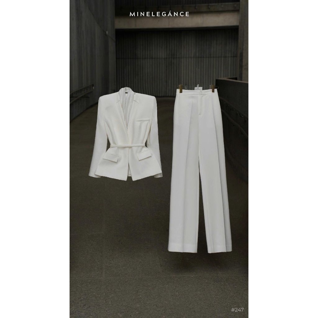 MINELEGÁNCE- SÉT VEST TIM CỔ KIỂU CÔNG SỞ, SANG TRỌNG - MIN247