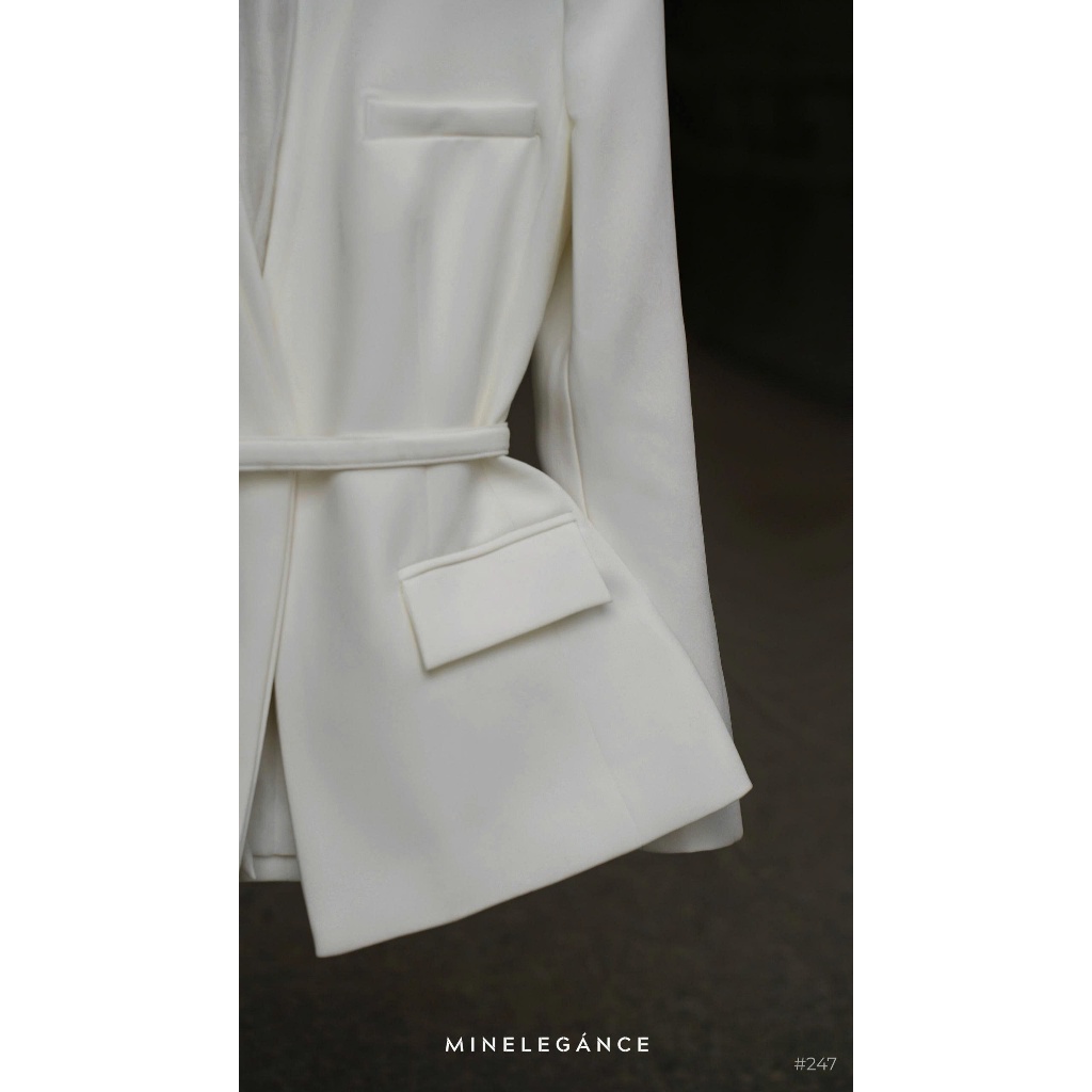 MINELEGÁNCE- SÉT VEST TIM CỔ KIỂU CÔNG SỞ, SANG TRỌNG - MIN247