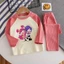 🌸 ĐỒ BỘ BÉ GÁI DÀI TAY GÂN MỀM MỊN – HÌNH DỄ THƯƠNG 🌸 DG710