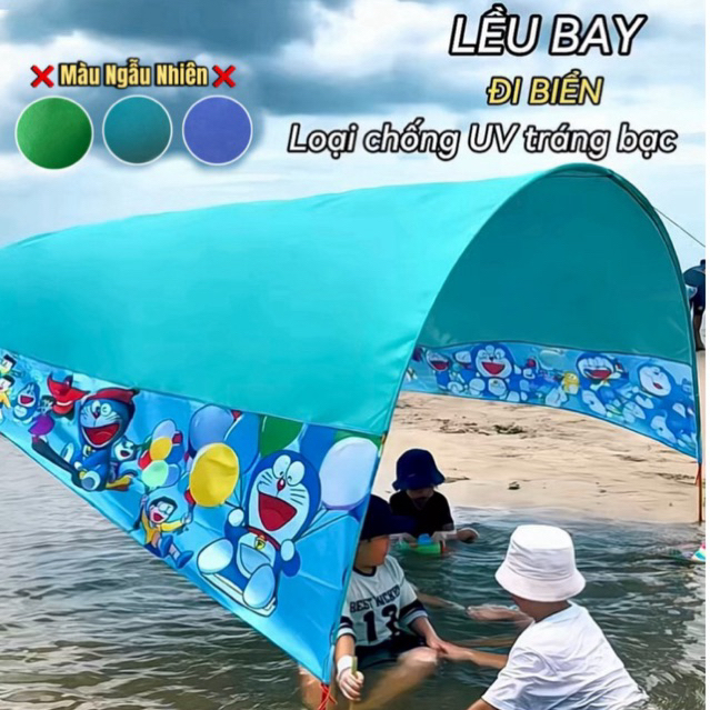 Lều bay đi biển gấp gọn loại CHỐNG UV ĐẶC BIỆT  , TRÁNG BẠC,- CHỐNG NẮNG MẠNH ( trơn hoặc in cánh ngẫu nhiên )