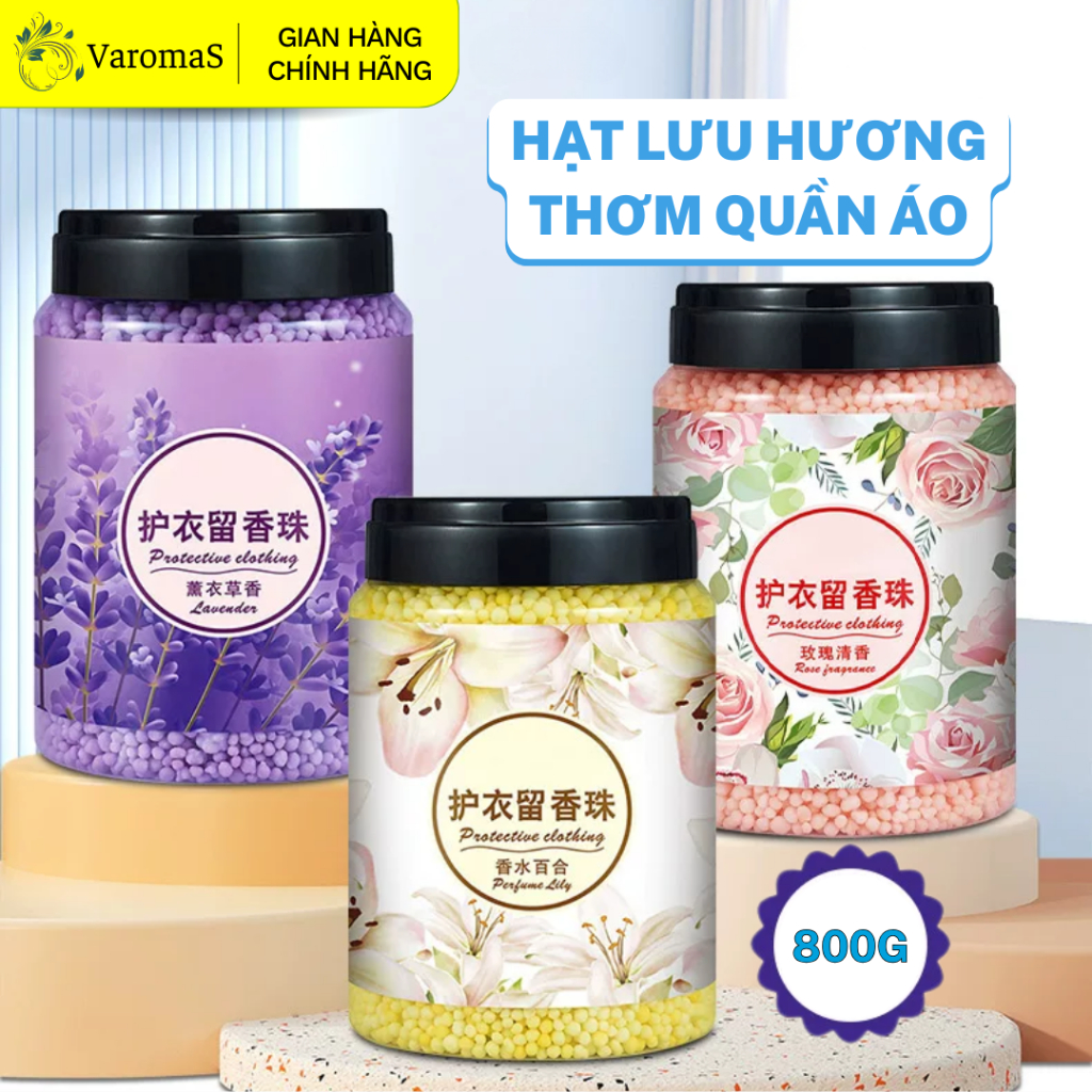 Hạt Lưu Hương Quần Áo, Viên Xả Vải Thơm Varomas Tự Nhiên Dịu Nhẹ Lâu Phai Độc Đáo LH02 800g