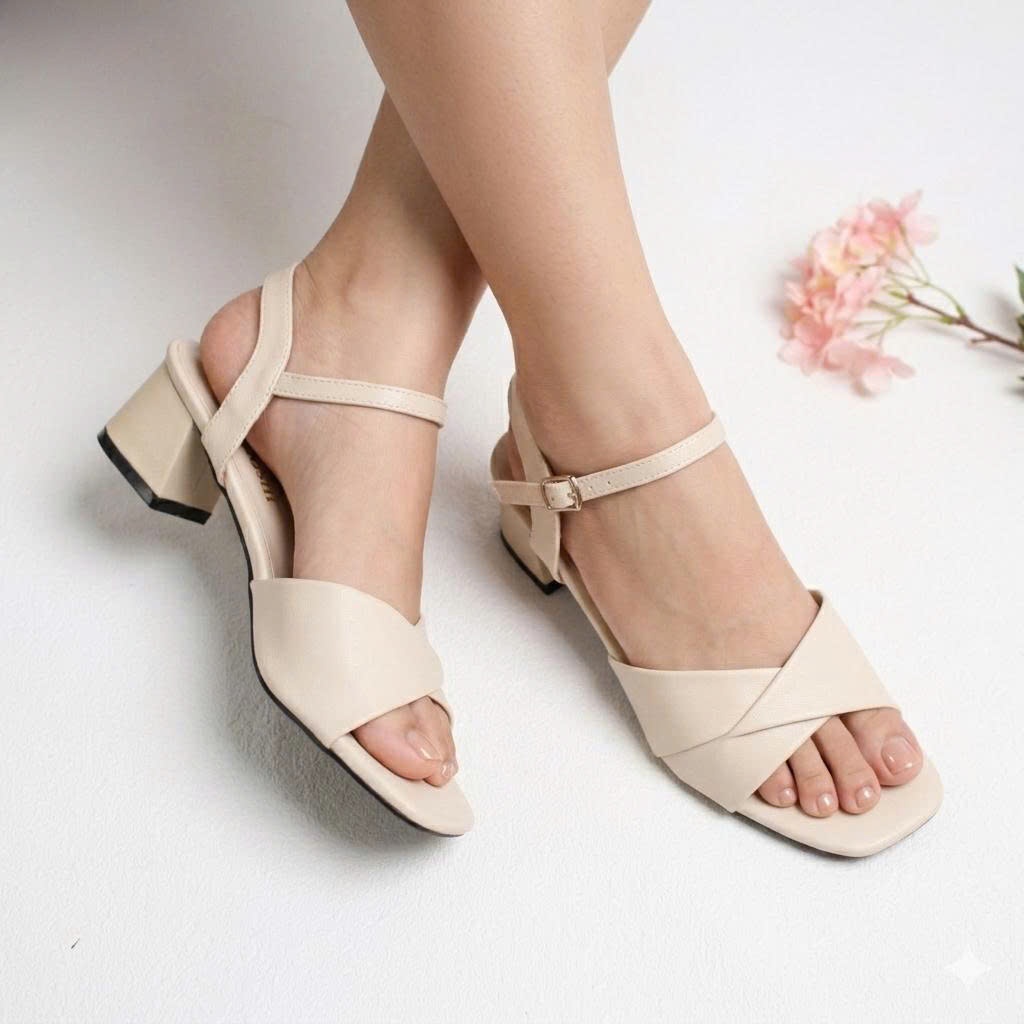 SD Dép quai hậu quai xếp cao 3 phân thanh lịch, dép sandal 3 phân, quai hậu cao 3 phân trẻ trung