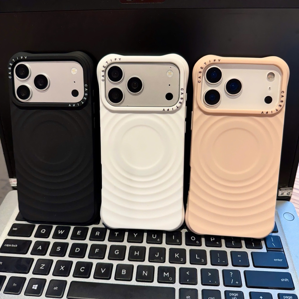 [ HOẢ TỐC HÀ NỘI]Ốp Lưng iPhone Trơn Sóng Tròn Cao Cấp – Chống Trượt, Chống Sốc | Nắng Case