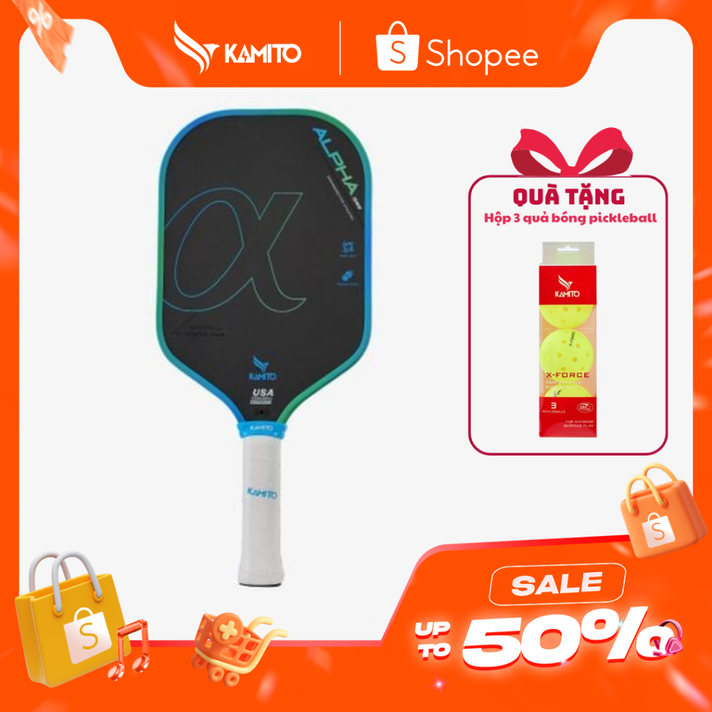 Vợt Pickleball Kamito Alpha (16mm)_Vợt Pickleball Lý Hoàng Nam, Chất ...