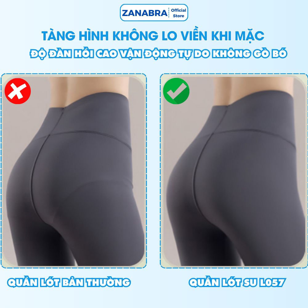 Quần lót nữ đúc su thun lạnh không đường may ZANABRA, Quần chíp nữ kháng khuẩn 2 lớp L057