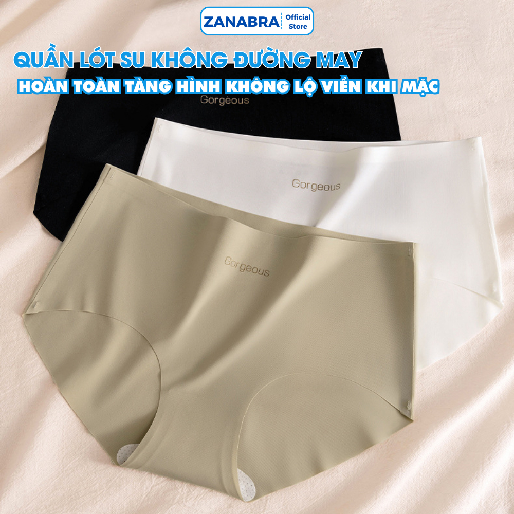 Quần lót nữ đúc su thun lạnh không đường may ZANABRA, Quần chíp nữ kháng khuẩn 2 lớp L057