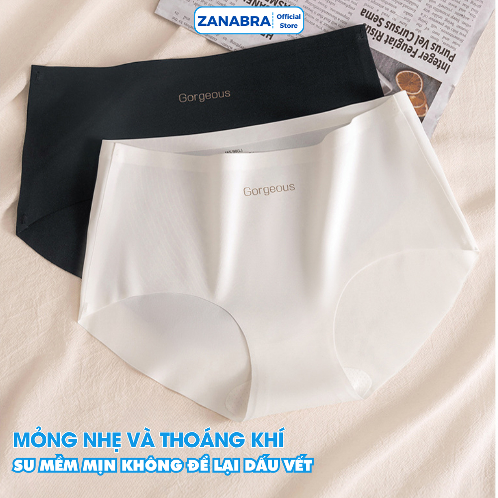 Quần lót nữ đúc su thun lạnh không đường may ZANABRA, Quần chíp nữ kháng khuẩn 2 lớp L057