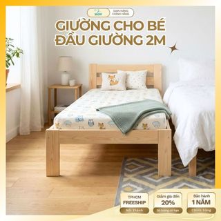 Giường Ghép Cho Bé 2m Đầu Giường, Giường Gỗ Thông Chắc Chắn, Trẻ em và Người Lớn đều dùng được