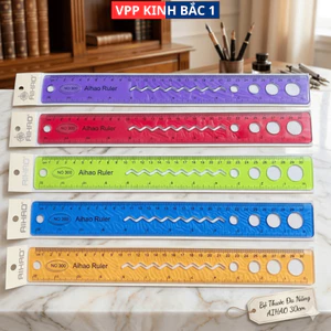 Thước Kẻ Nhựa Dẻo Nhiều Màu 20cm, 30cm - Uốn Cong Thoải Mái Không Lo Bị Gãy, Thích Hợp Với Lớp 1-Lớp 12.