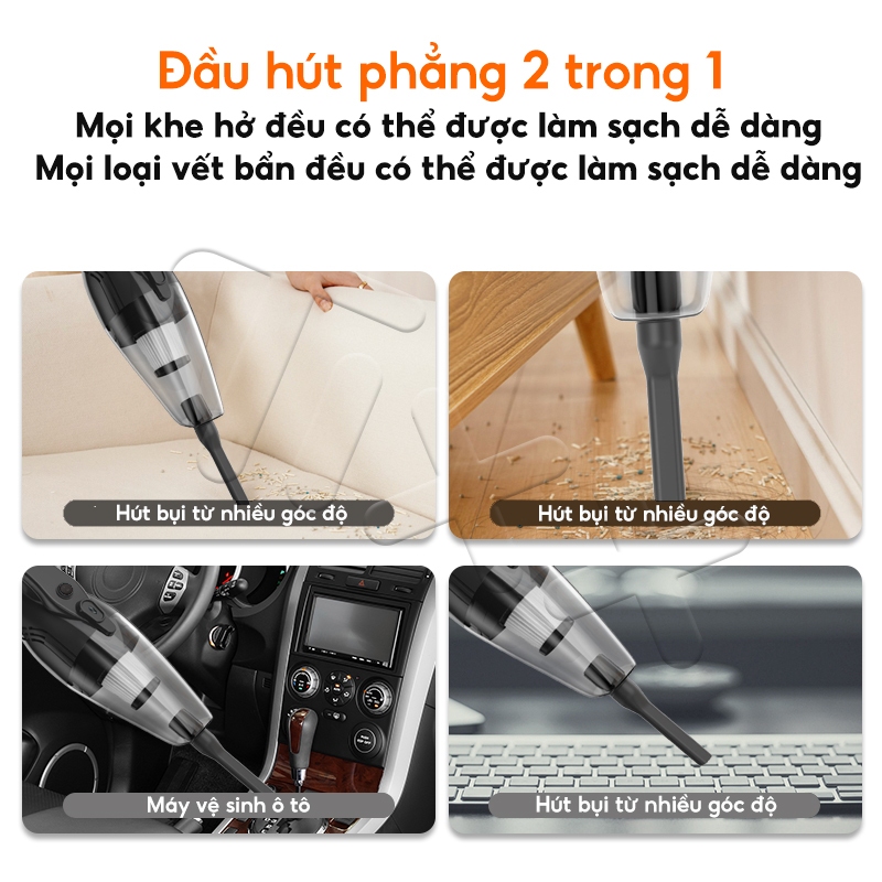 Tixx Quà tặng: năm cái móc treo Máy hút bụi cầm tay 500W Máy hút bụi lau sàn nhà cầm tay đa năng tháo rời