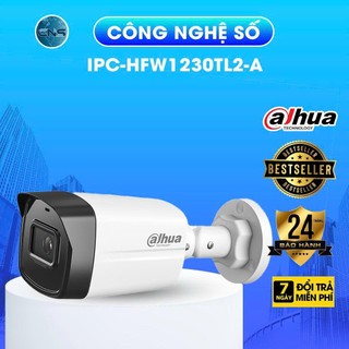 Camera Dahua DH-IPC-HFW1230TL2-A (2MP/IP/Thân Trụ/Hồng Ngoại/Mic) | Chính Hãng | Bảo Hành 24 Tháng