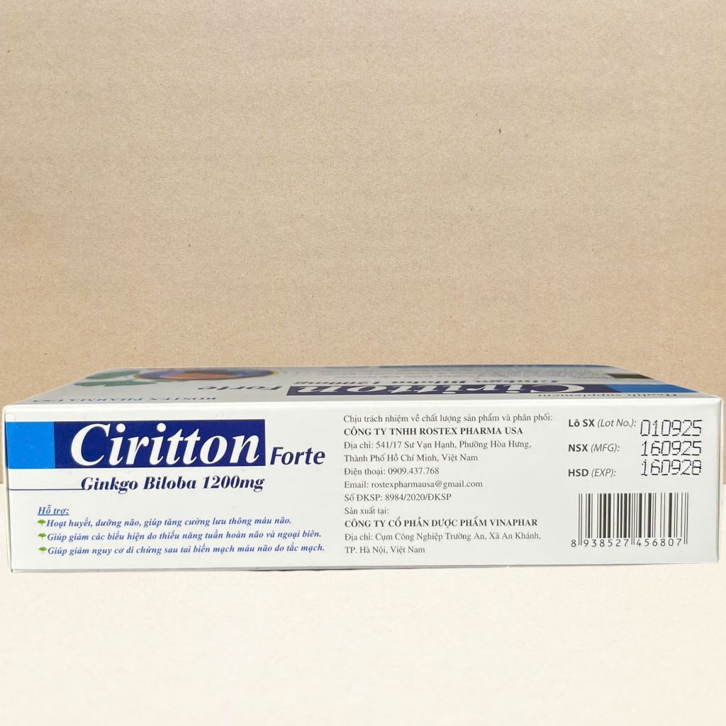 Ciritton Forte Xanh Dương - Rostex - Vinaphar -  Vitamin Chữa Lành