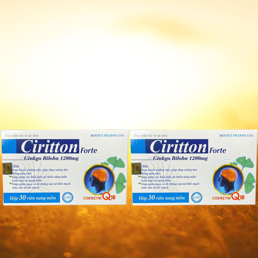 Combo 2 Hộp Ciritton Forte Xanh Dương - Rostex - Vinaphar - Vitamin Thanh Lọc