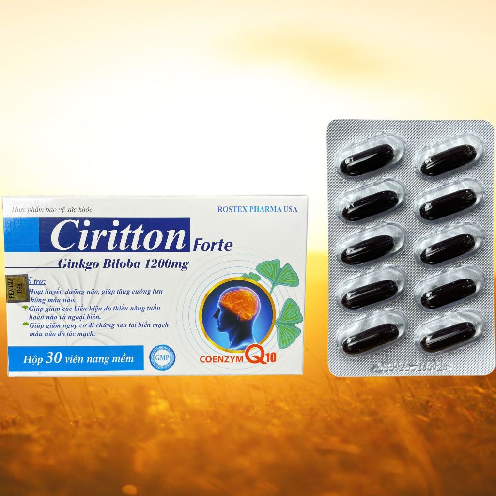 Combo 2 Hộp Ciritton Forte Xanh Dương - Rostex - Vinaphar - Vitamin Thanh Lọc