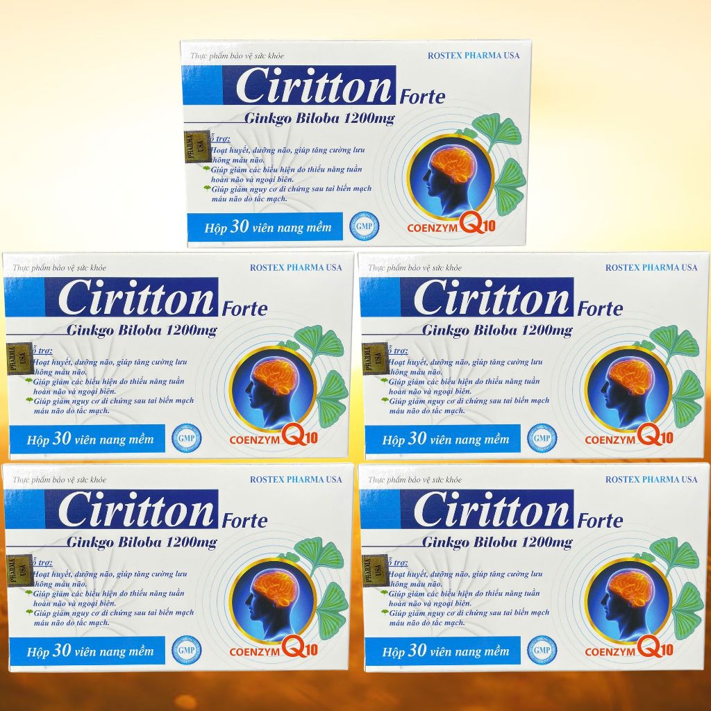 Combo 5 Hộp Ciritton Forte Xanh Dương - Rostex - Vinaphar - Vitamin Thanh Lọc