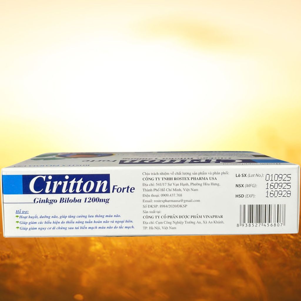 Combo 2 Hộp Ciritton Forte Xanh Dương - Rostex - Vinaphar - Vitamin Thanh Lọc